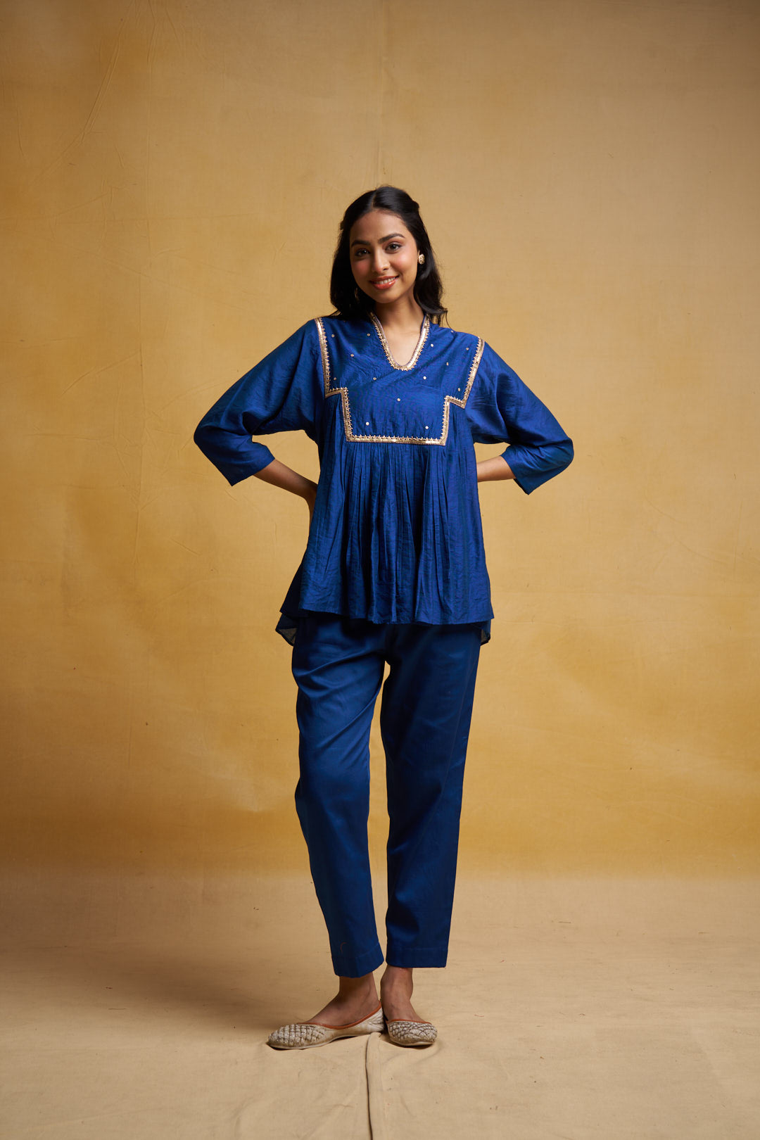 Cobalt Blue Sequins Set