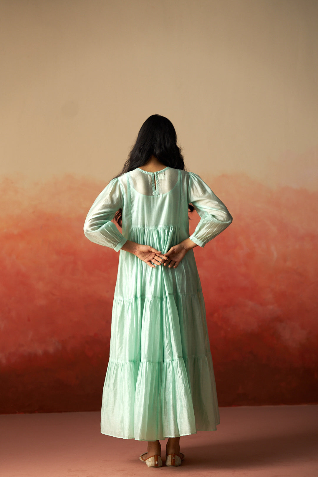 MINT TIERED DRESS