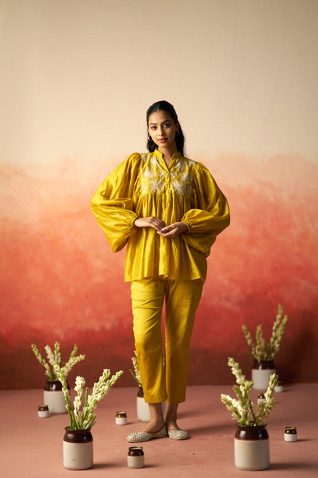 Mustard Yellow Kurta Set for Women