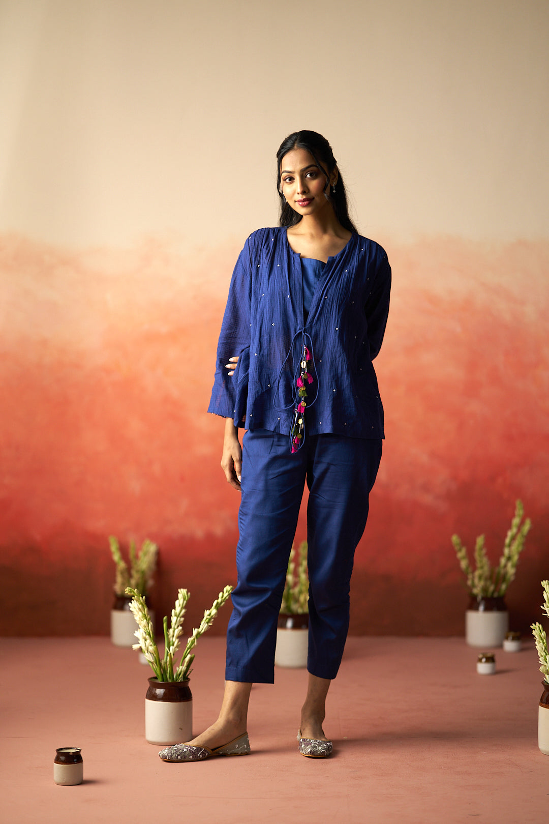 Indigo blue Kurta Set for Women