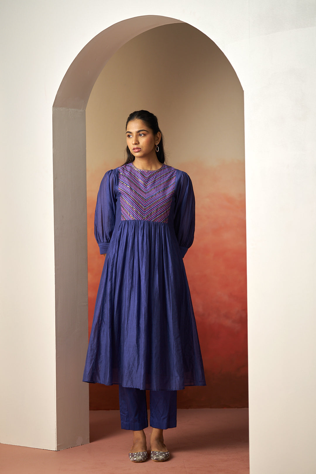blue Kurta Set for Women