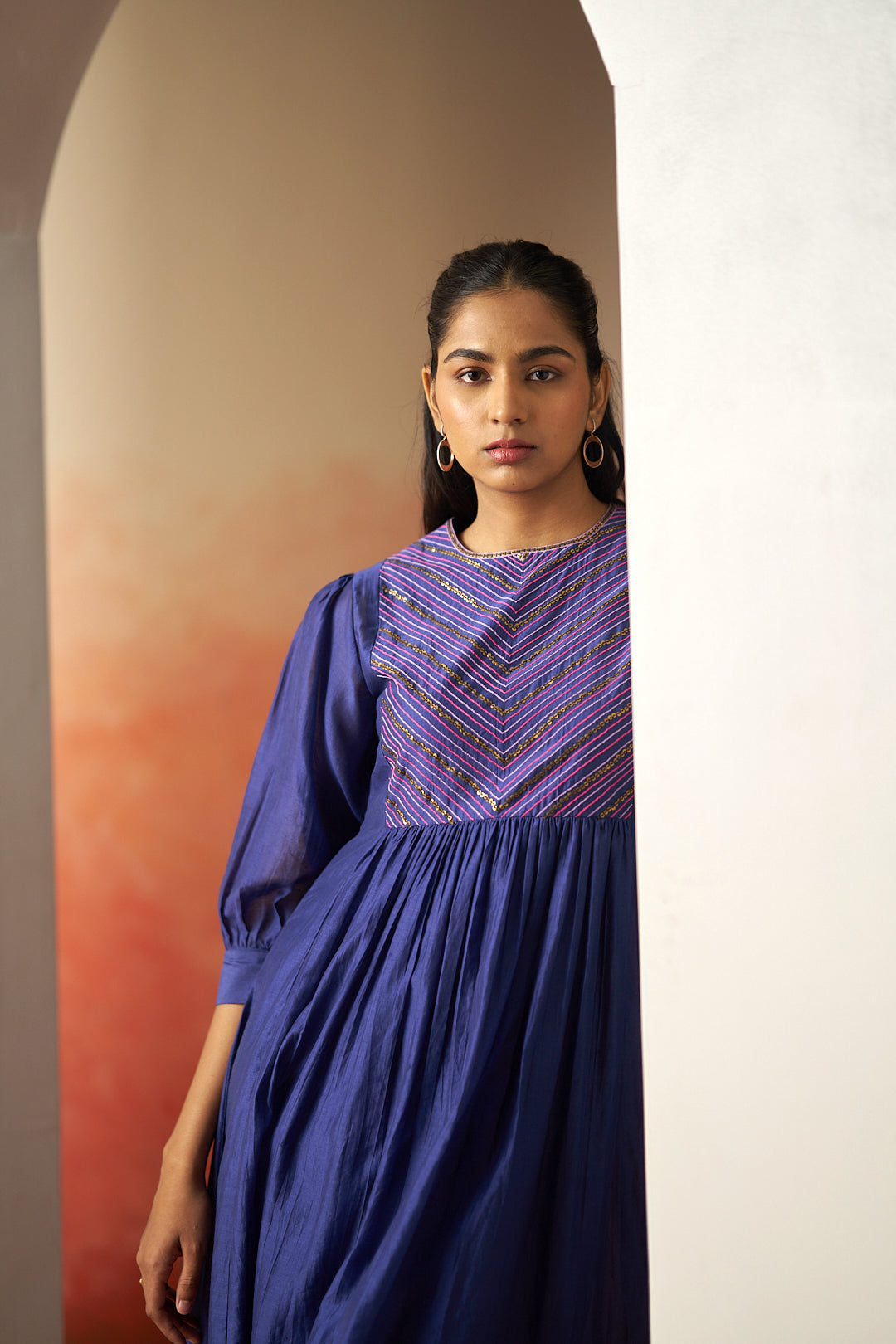 blue Kurta Set for Women Without Dupatta