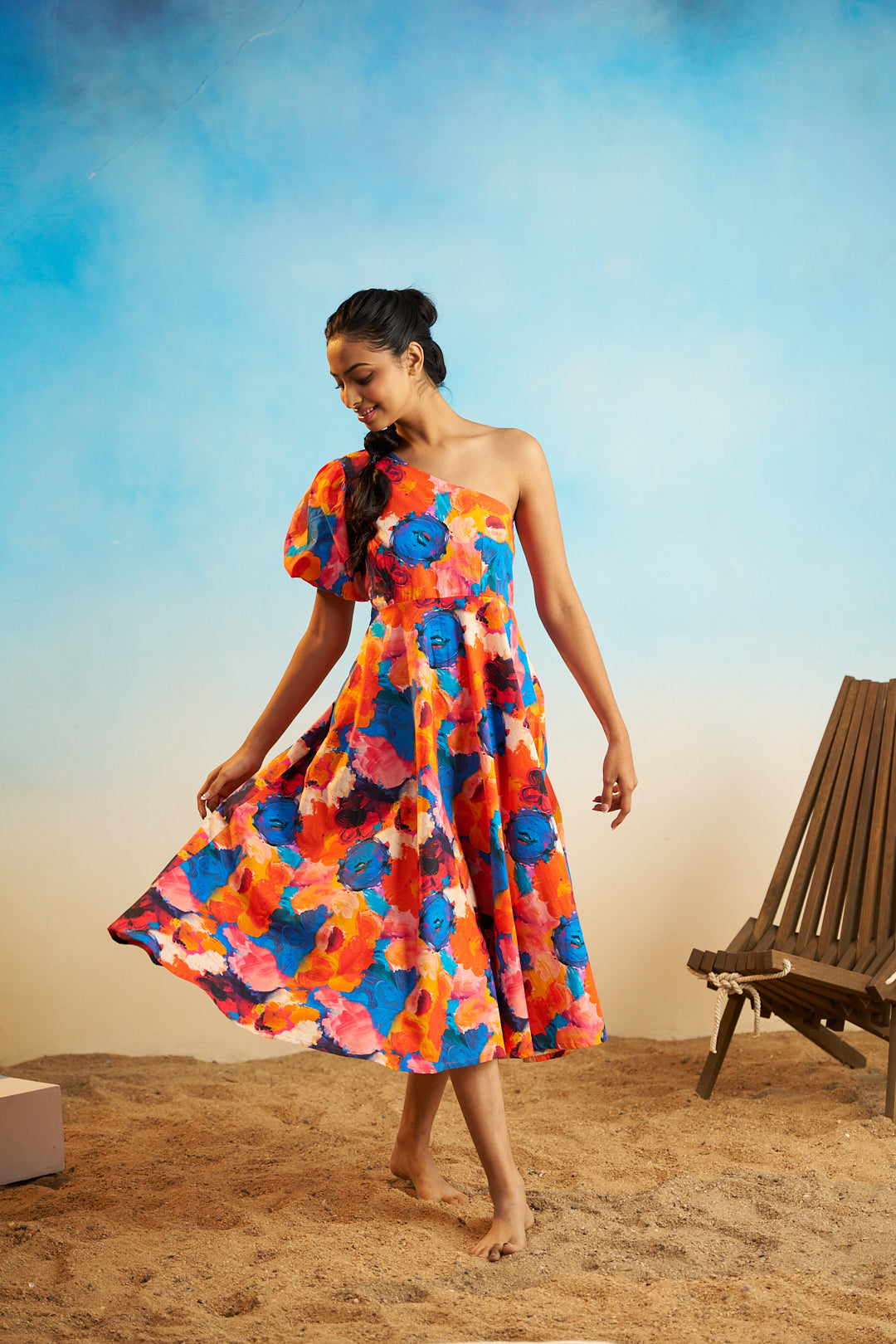 DUSK TO DAWN ONE SHOULDER DRESS