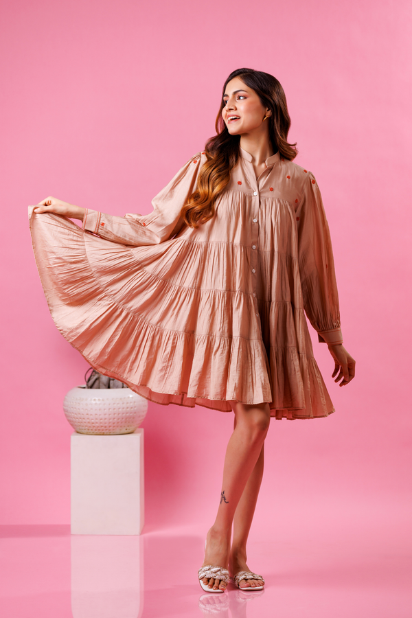 Party wear ethnic clothing women’s beige Safa dress