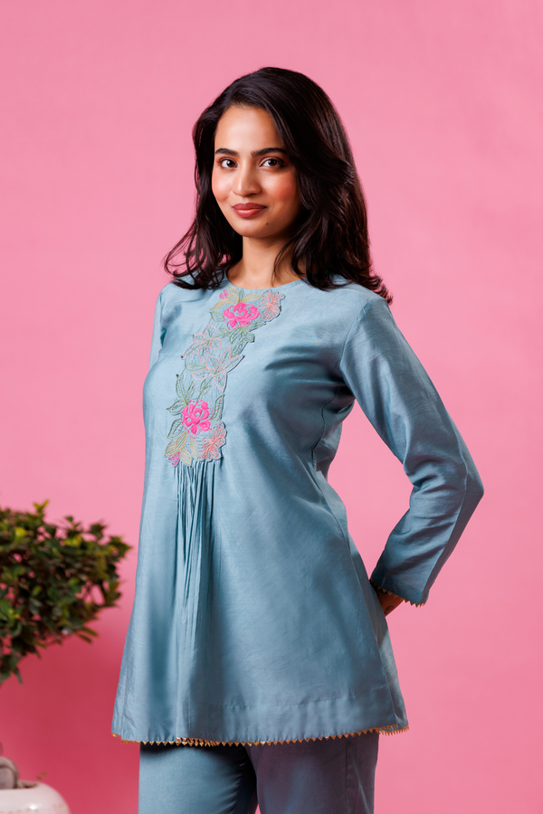 Designer ethnic wear sky blue women
