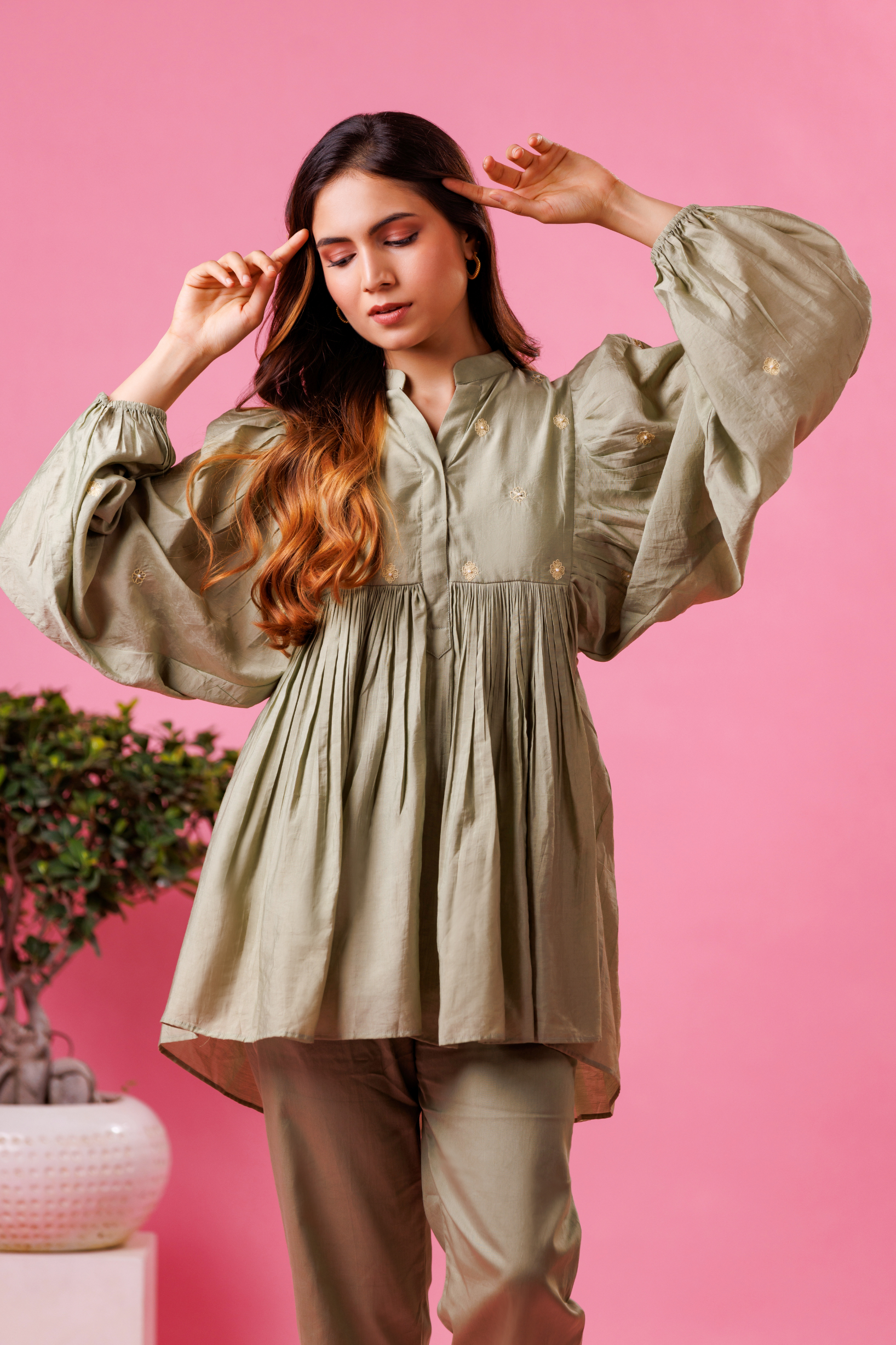 Designer festive co-ord set for women