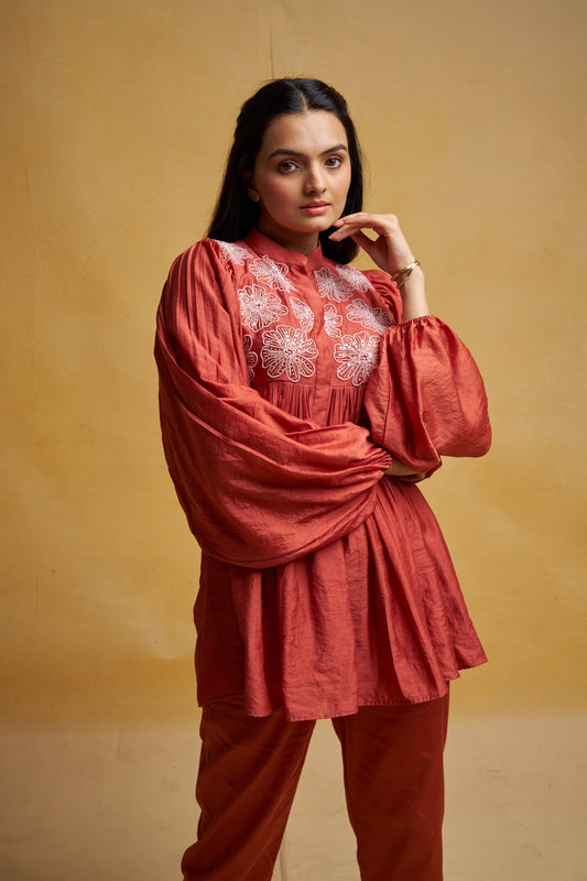 embroidered co-ord kurta set