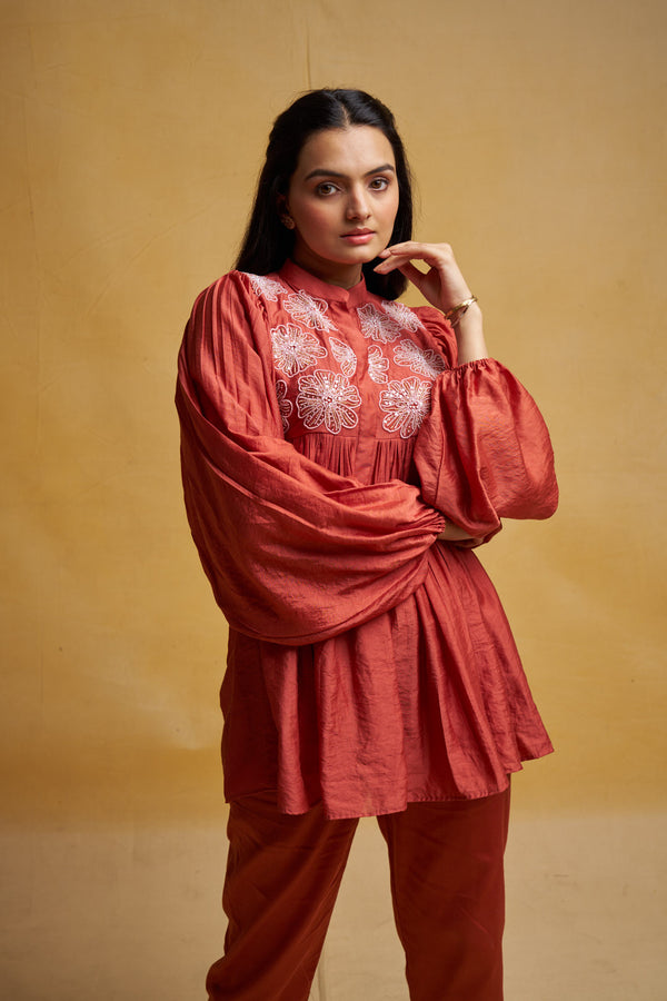 embroidered co-ord kurta set