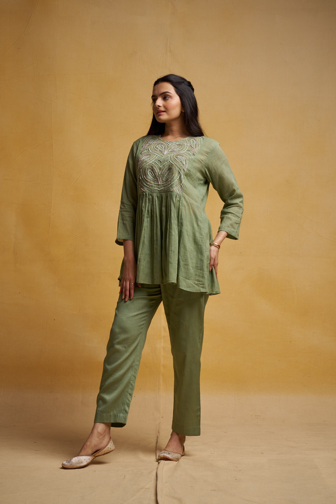 hand embroidered co-ord set
