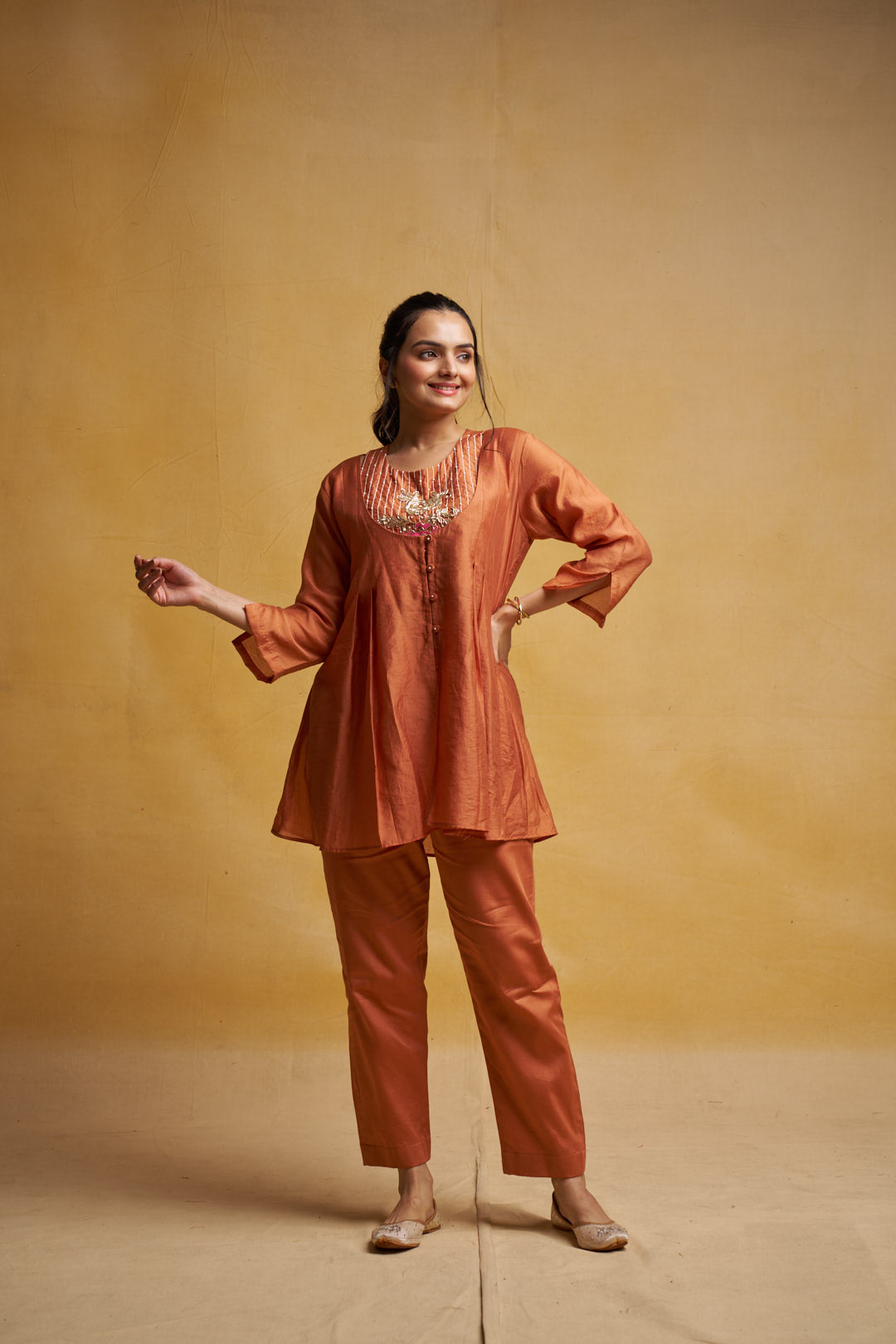 embroidered co-ord kurta set