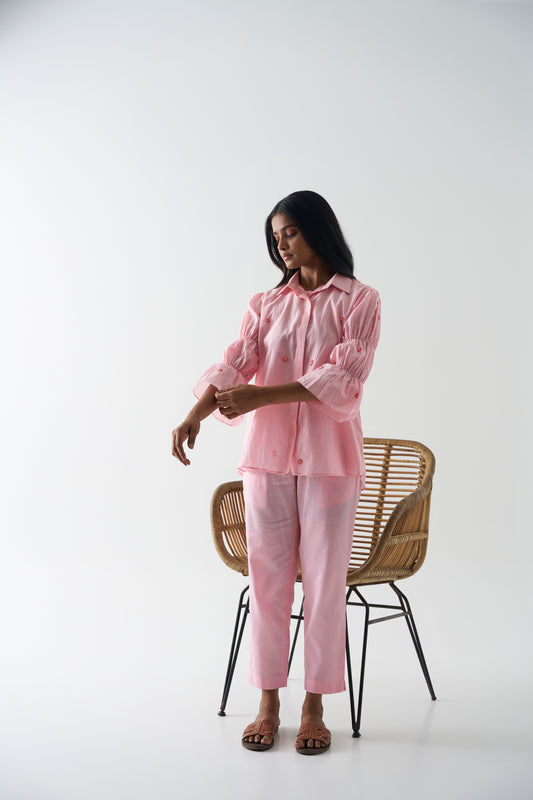 Pink Peony Co-ord Set for Women