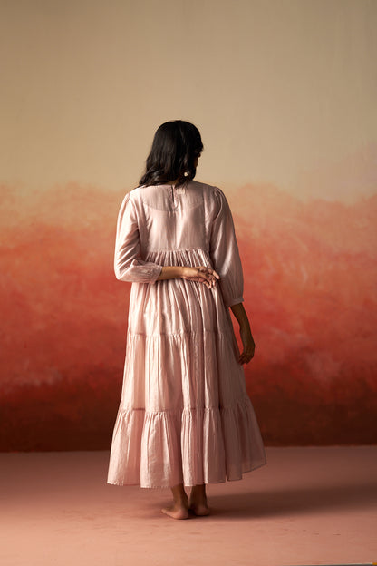 MAUVE TIERED DRESS