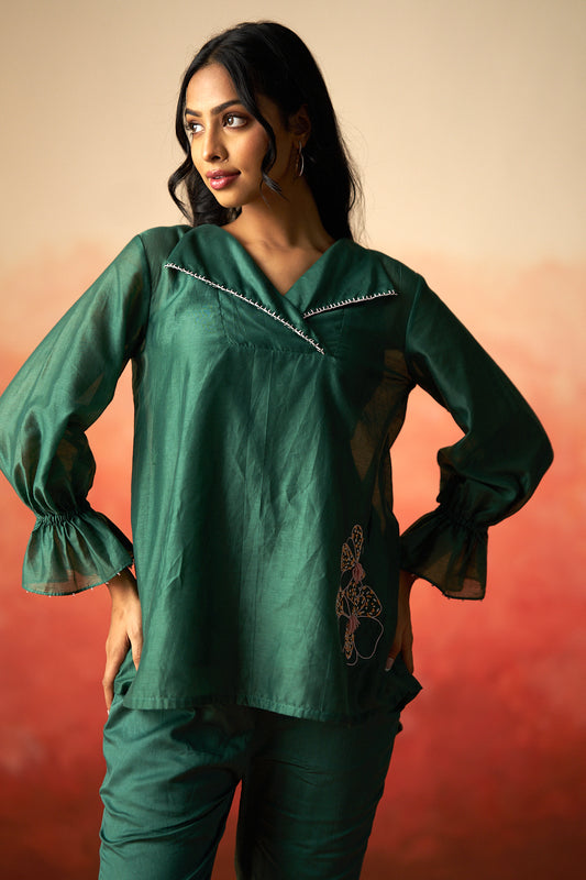 dark green Kurta Set for Women