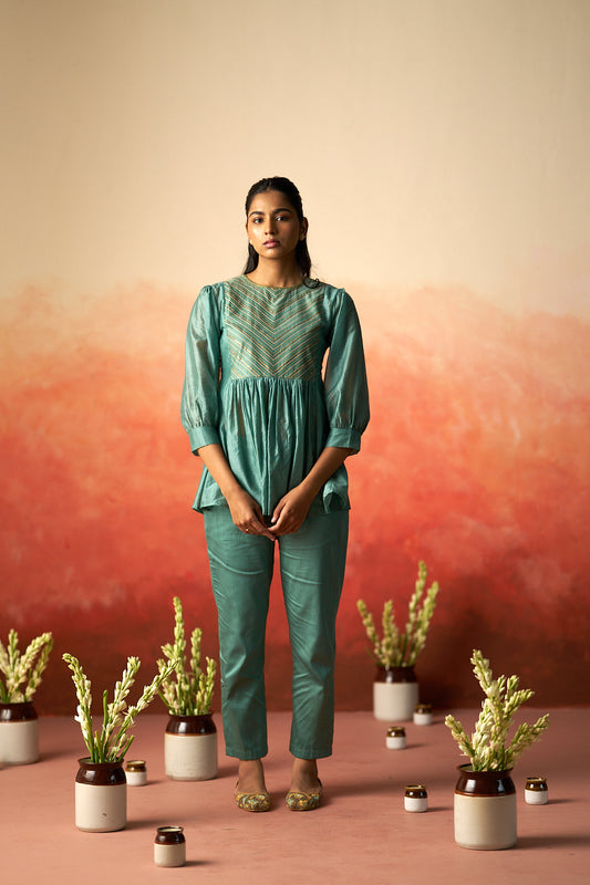Teal Kurta Set for Women