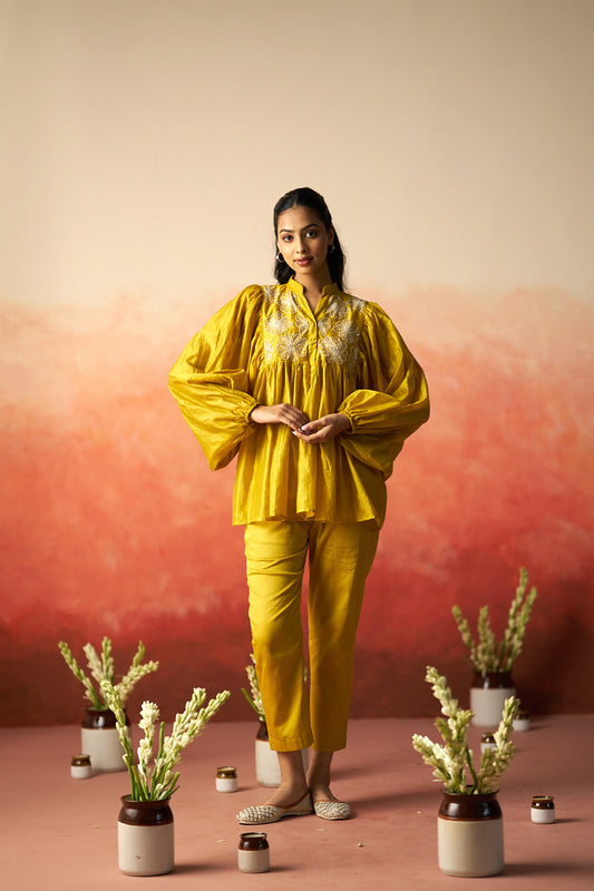 Mustard Yellow Kurta Set for Women