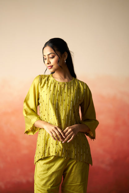 Green Kurta Set for Women Without Dupatta