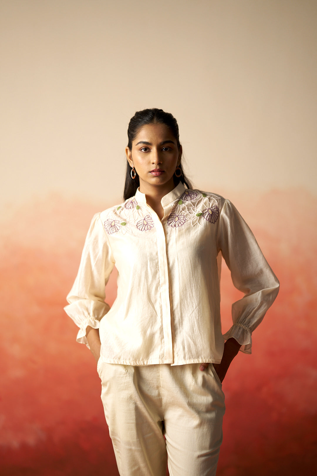 off white Kurta Set for Women Without Dupatta