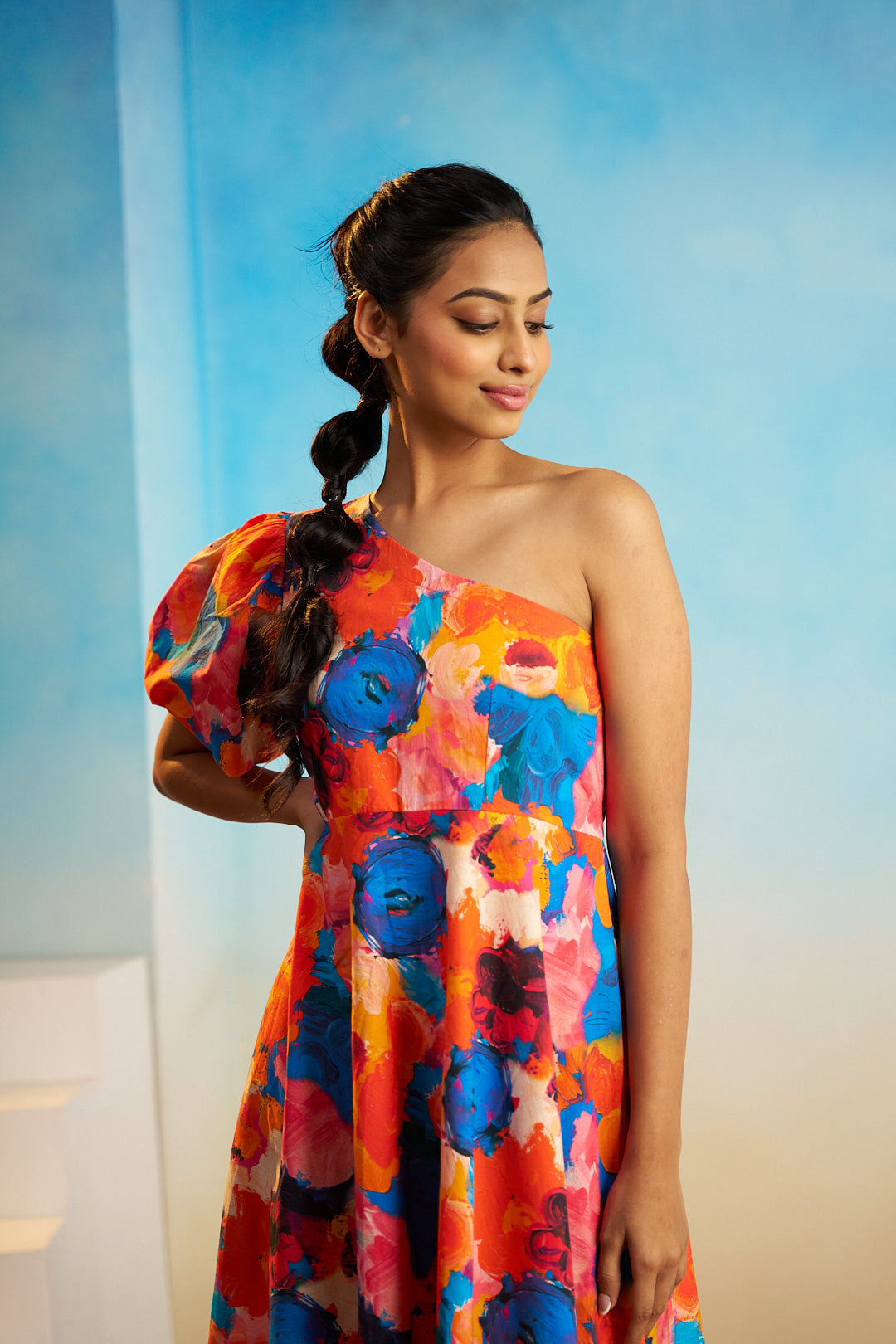DUSK TO DAWN ONE SHOULDER DRESS