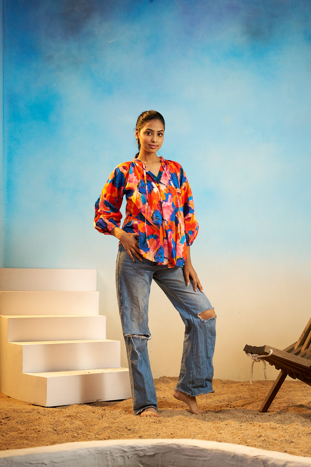 DUSK TO DAWN OVERSIZED TOP