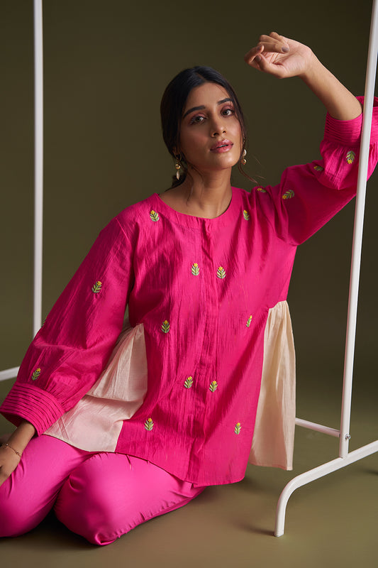 pink festive co-ord set for women